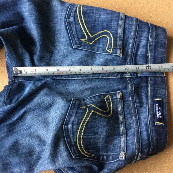 Rock & Republic Scorpion Jeans Yellow Stitch - Picture 6 of 7